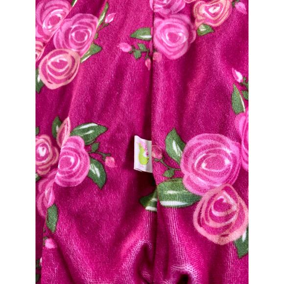 Duck Duck Goose Pink with Roses "Pretty Like Mommy" Fully Zip Sleeper Size 18 M - Picture 4 of 6